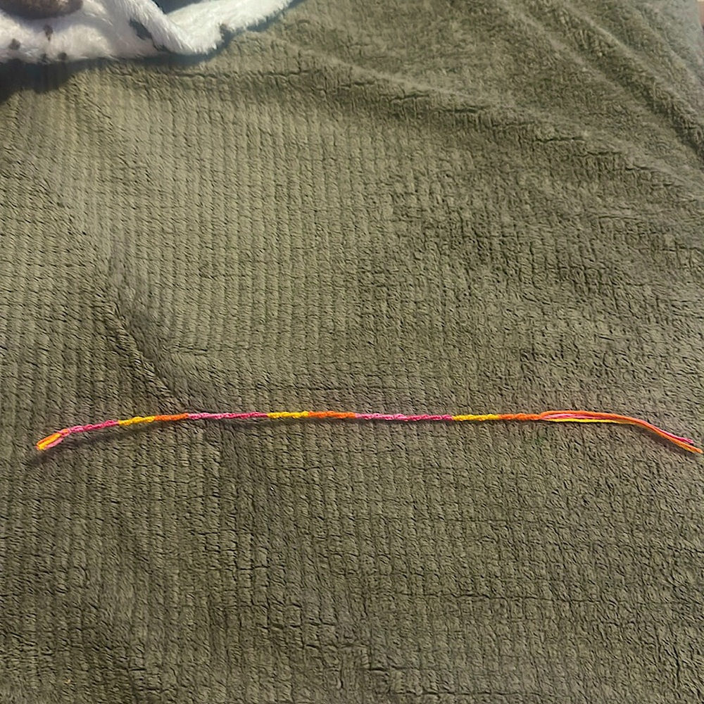 This is a handmade bracelet/anklet